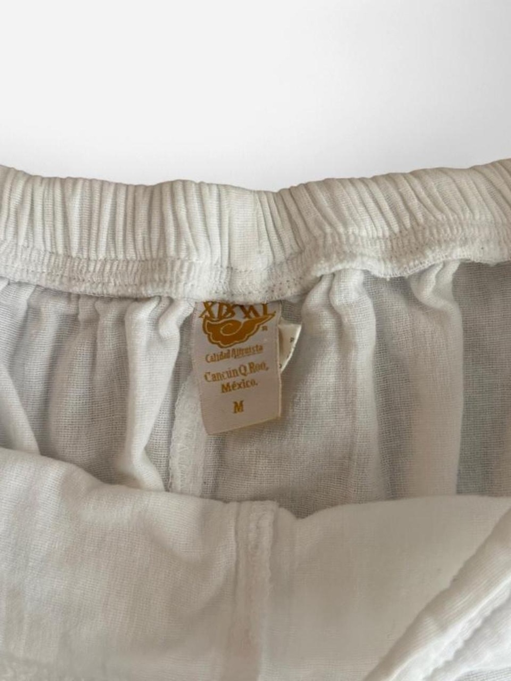 Women's White Cotton Linen Casual Shorts - Picture 5 of 6